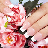 360 Stück selbstklebende Nagelspitzen für künstliche Nägel mit Aufbewahrungsbox und Nagelfeile (rechteckig)