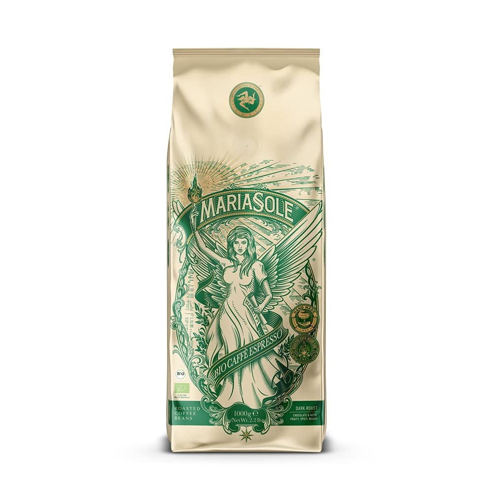 Bio-Espressokaffee, 250-g-Beutel – traditionell auf Holzfeuer geröstet, handwerklich hergestellt – Premium-Bio-Kaffeebohnen für automatische Espressomaschinen und Siebträger