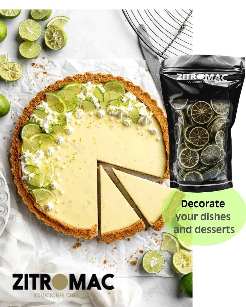 200gr Getrocknete Limetten für Cocktails | Trockenfrüchte für zuckerfreie Cocktails, Dekoration, Backen, Weihnachten, Getränke, Tee | 100 % natürlich Getrocknete Limettenscheiben für Gin, Abendcocktail Dehydrierte Produkte Naty Shop