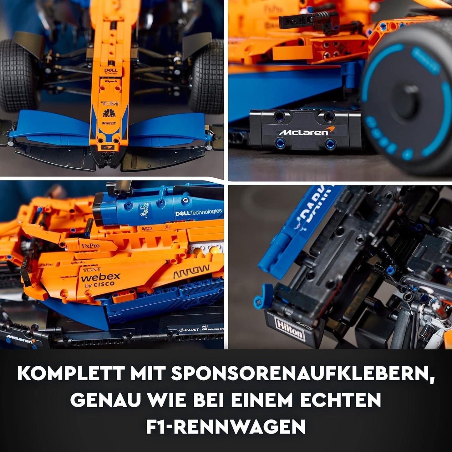 Lego Technic Mclaren Formel-1-Rennwagen – F1-Modell für Erwachsene mit V6-Motor und Lenkung – Geschenk für Motorsportfans und Sammler – 42141 Bausätze Besuchen Sie den LEGO-Store
