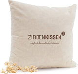 Zirbenfamilie Zirbenkissen Einfach himmlisch träumend 30x20 cm Holz Natur 1 Stück (1 Packung) Naty Shop Standardkissen 40x40 cm