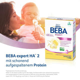 BEBA Expert HA 2 Folgemilch nach 6 Monaten, Babynahrung mit hydrolysiertem Protein, nur Laktose, palmölfrei, 6er Pack (6 x 550 g) Naty Shop