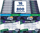 Happy Hour | Doppellagige Tücher | 16 Packungen à 50 Stück à 33 x 33 cm | FSC-zertifiziert | 100 % erneuerbarer Strom | Recycelbare Verpackung aus recyceltem Kunststoff