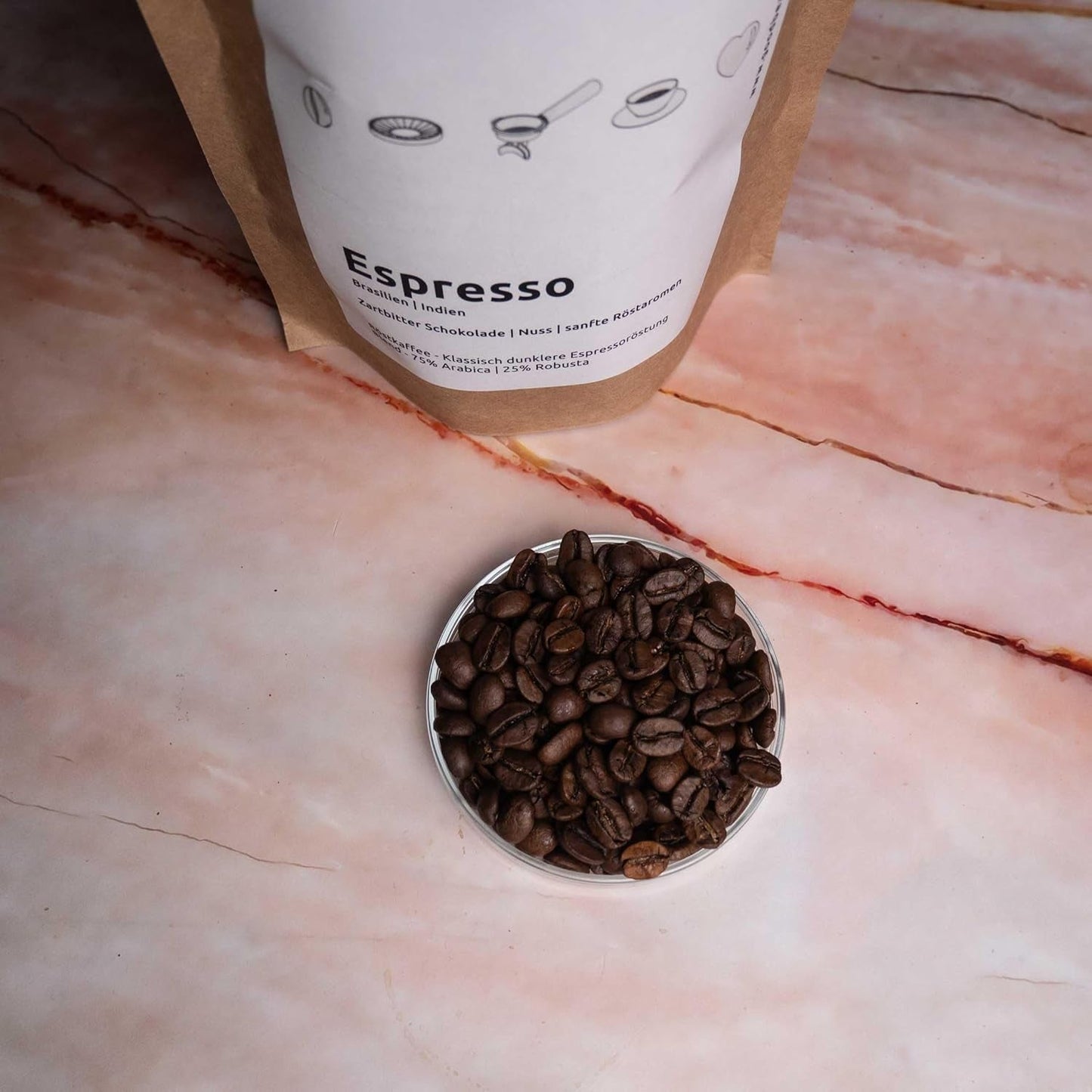 ESPRESSO | Kaffeebohnen 500g - 100% Arabica | Frisch geröstet für die Zubereitung von Espresso | Ganze Kaffeebohnen | Klassischer Kaffeegeschmack