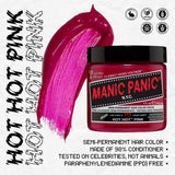 Manic Panic Hot Hot Pink Classic Cream Vegano Cruelty Free Semi Permanent Haarfärbemittel 118 ml Naty Shop Haarfärbemittel