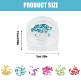 EYVRPAU 6 Stück Nail Art Flowers Set Dekoration, Gelnägel Zubehör 6 Farben, Nail Art Aufkleber Trockene Blumen Kit Getrocknete Blumen Zubehör Set DIY Nageldekoration