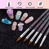 31-teiliges professionelles Nagel-Pinsel-Set, Nagelpinsel mit zwei Enden, Pinsel für Gelnägel, Acryl-Nagelkunststift, Nagelkunst-Dotting-Tools, Nagelpinsel für DIY-Nagelkunst-Salondesign