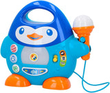 WinFun Karaoke-Musikplayer, Pinguin-Design, mit blinkenden Lichtern und Echoeffekten, in Blau, verspielter Stil, USB-Anschluss. Babyspielzeug Naty Shop Standardtitel