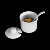 Holst Porcelain AT 216 FA1 Kanister 0,17 l Fass mit Löffel, weiß, 8,5 x 8,5 x 6,5 cm