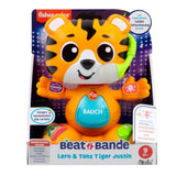 Fisher-Price Baby und Kleinkind Beat Bande Lern & Tanz Tiger Justin Lernspielzeug mit Geräuschen und Lichtern für Babys ab 9 Monaten, deutsche Ausgabe, HYL31 Babyspielzeug Naty Shop