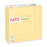 Fato – Einweg-Papierservietten, ideal für zwanglose Mittagessen und Buffets, Packung mit 50 Servietten, Größe 33 x 33, 4-fach gefaltet, 2-lagig, Champagnerfarbe, 100 % reines Zellulosepapier, FSC