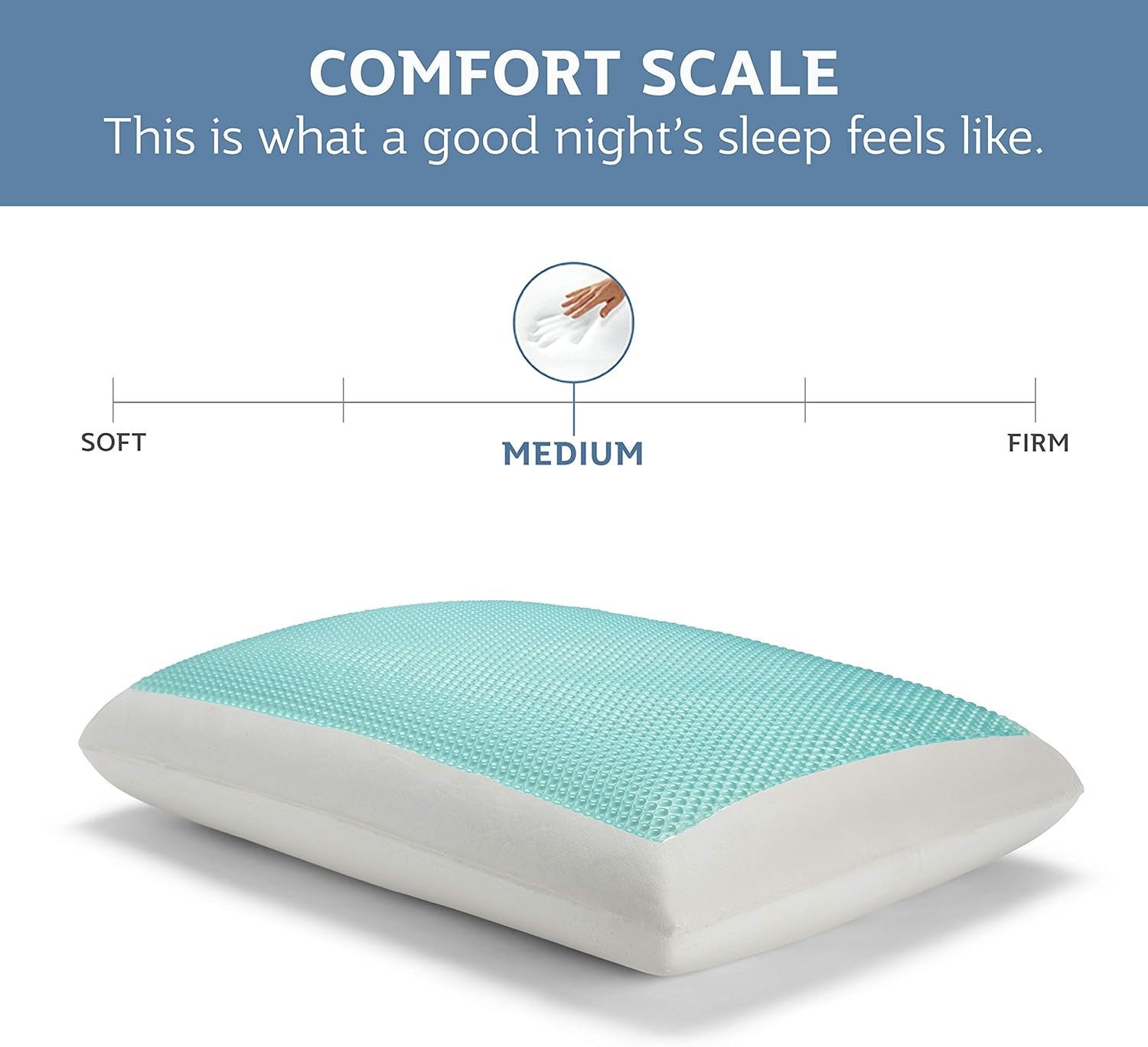Sealy SE '19 Essentials SM Aqua Bubble Gel Sheet, 1 MC (US) Kissen, Weiß, 61 x 40 x 14 cm Naty Shop Standardkissen