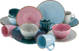 CreaTable, 22506, Serie COSY DAY, 16-teiliges Tafelservice für 4 Personen, Kombinationsservice aus Porzellan, spülmaschinen- und mikrowellengeeignet, hochwertige Herstellung