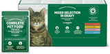 Amazon Nassfutter für ausgewachsene Katzen, gemischte Auswahl in Sauce, 4,8 kg (48 Packungen x 100 g)