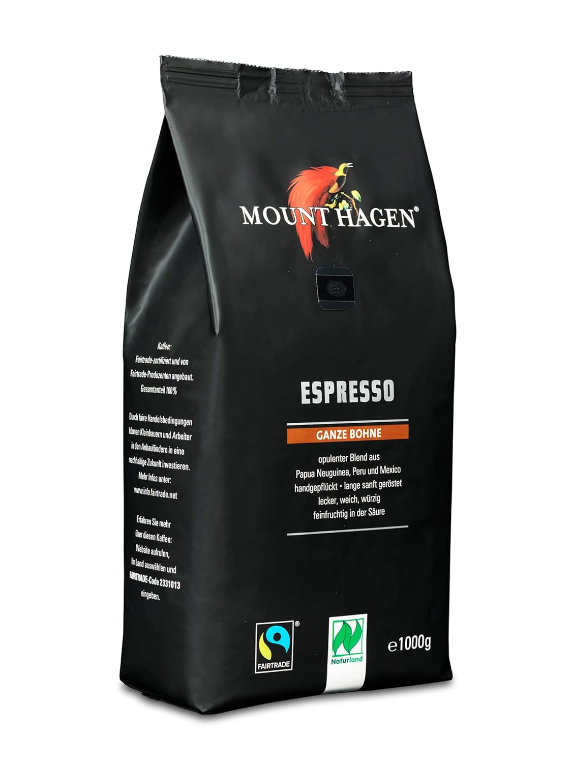 , dunkle Röstung, FT Naturland Bio-Espresso, 1 kg ganze Bohnen