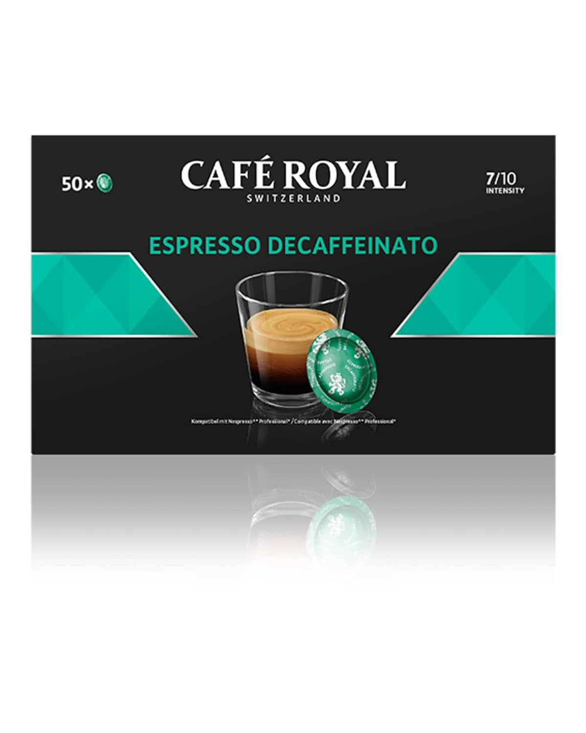 Espresso Forte 50 Pads für professionelle Nespresso-Maschine – 7/10 Intensität – UTZ-zertifiziert & Espresso Decaffeinato 50 Pads für professionelle Nespresso-Maschine – 7/10 Intensität