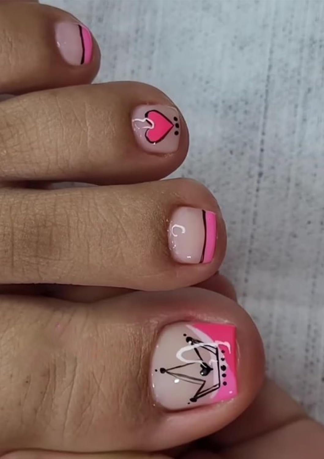 Selbstklebendes Kunstnägel-Set – Französische Kunstnägel – 24-teilig, kurzes quadratisches Design, weiß-rosa Farbverlauf, künstliche Nägel, Ballerina-Maniküre (kurzer rosa Farbverlauf)