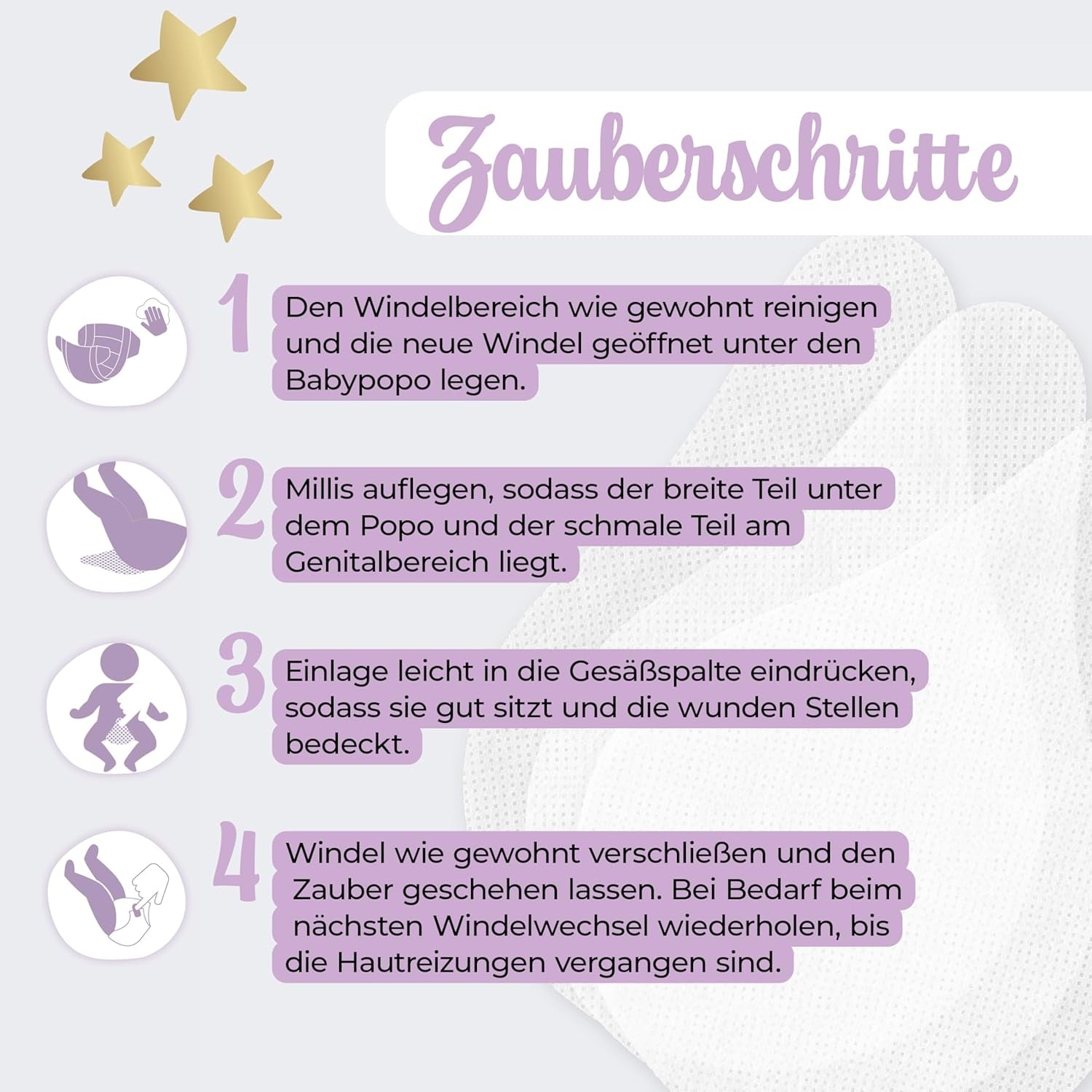 Millis Zaubertücher bei Windeldermatitis Baby, bekannt aus „Die Höhle der Löwen“, 25 Tücher (1 x 25er) mit Aloe Vera, Mandelöl & Q10 – Pflegt, schützt & dient als Wundschutz bei gereizter Haut