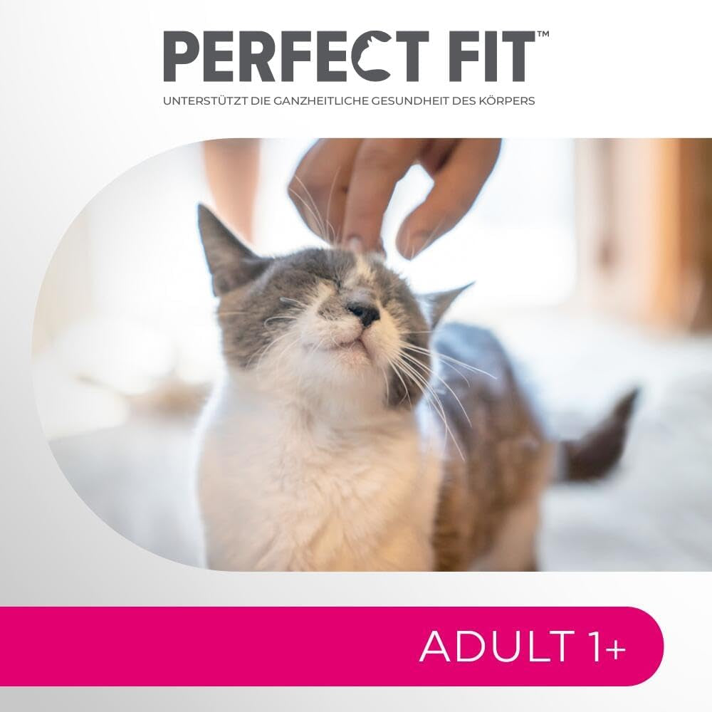 Perfect Fit Adult 1+ Nassfutter-Auswahl mit Lachs, Tiefseefisch, Rind und Huhn, 48 Beutel, 12x85g (4er-Pack) – Premium-Nassfutter für ausgewachsene Katzen ab 1 Jahr
