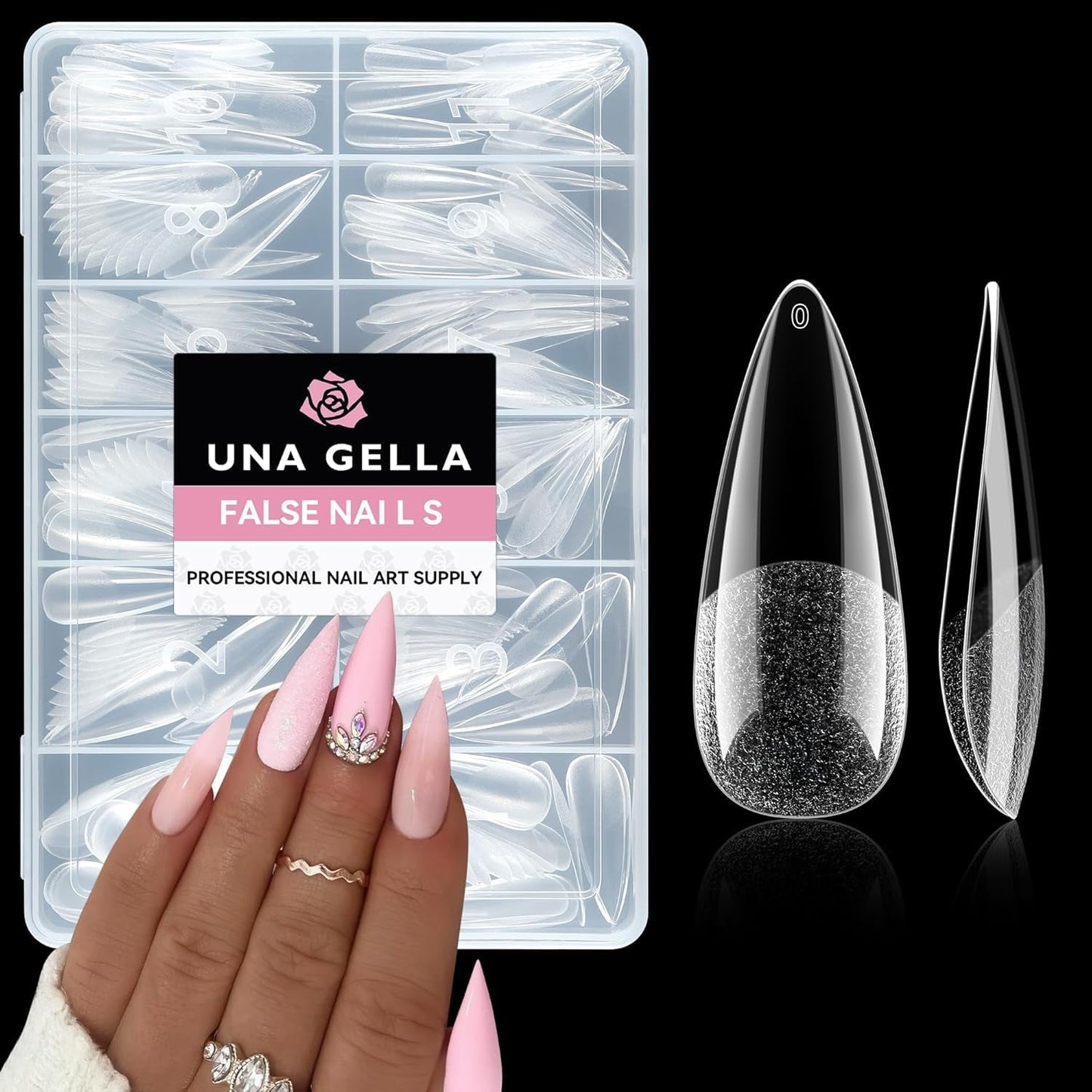 Ballerina-Gel-Nagelspitzen, 216 Stück, 12 Größen, weiche Gel-Nagelspitzen, vollständige Abdeckung, Nagelverlängerungs-Set, halbmatt, DIY, Heimkunst