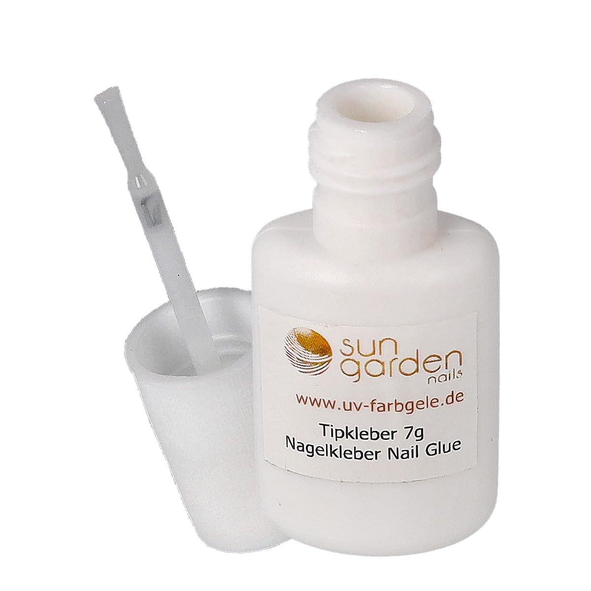Sun Garden Nails einphasiges transparentes Gel 30 ml + Box mit 100 Spitzen + Kleber für Spitzen 7 ml