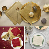 PAW – 3-lagige Servietten (33 x 33 cm) I 20 Stück I Perfekt für Geburtstage, Partys, Hochzeiten, Kommunionen und Feiertage I Farbige Papierservietten – besondere Anlässe, Ornamente I Inspiration Classic (Gold)