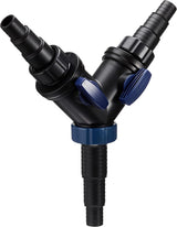 OASE 56668 Y-Verteiler 1 1/2 Zoll, Schwarz – Wasserverteiler, Universal-Stufenanschluss, Verteiler, Pumpenzubehör