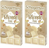 Schogetten Blonde Pure I weiße Schokolade mit Karamell I 100 g I einzeln portioniert (2er Pack)