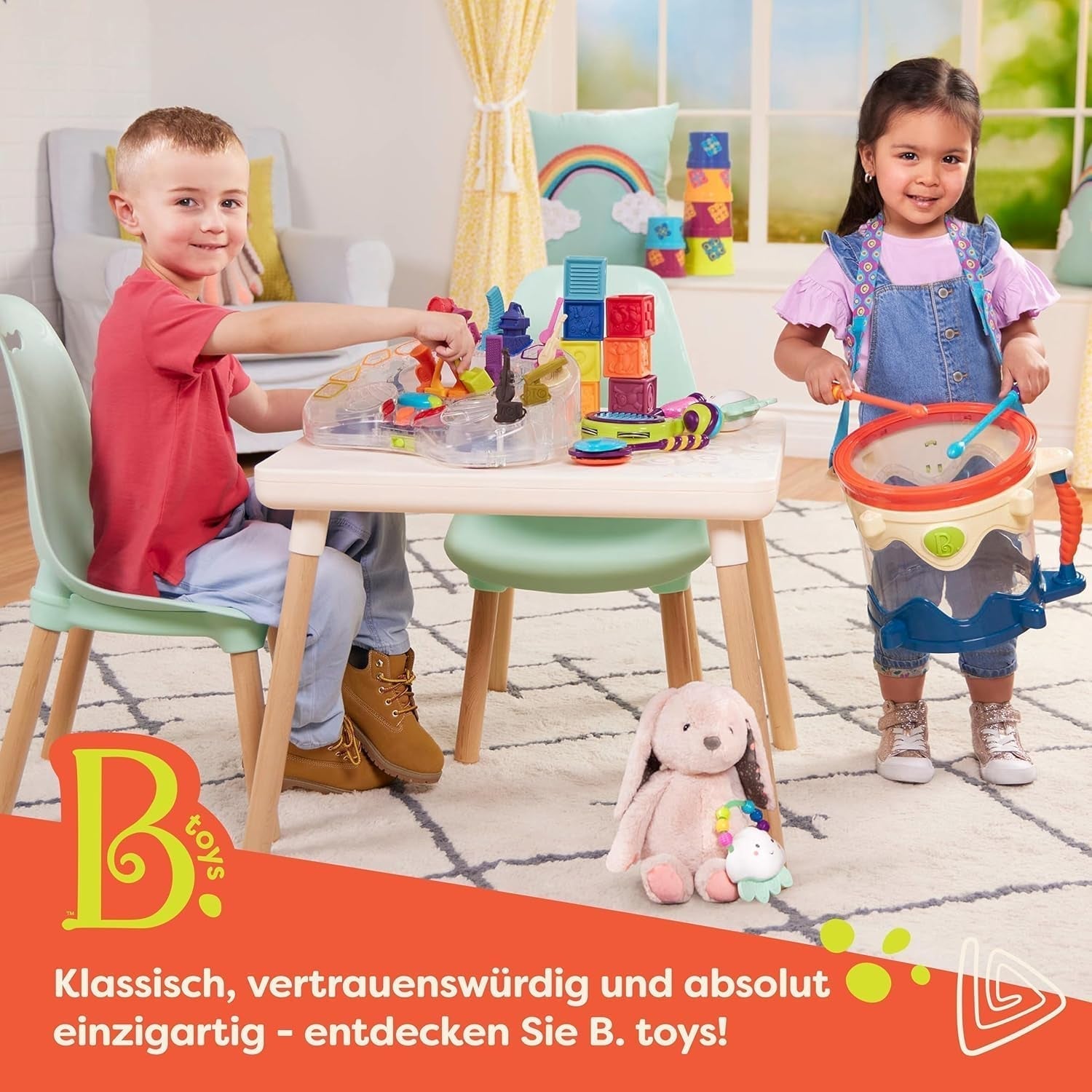 B. Spielzeug - Kinderspielzeug für Hochstuhl - Saugnapfspielzeug mit Musik, Lichtern, Geräuschen - Sinnesspielzeug - Motorikspielzeug für Kinder - ab 6 Monaten - Whirly Pop Baby Toys Naty Shop