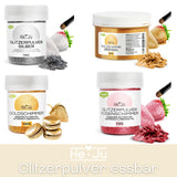 He-Ju Metallic Gold Flüssige Lebensmittelfarbe 25 ml, essbarer Glitzer für Getränke und Lebensmittel (Metallic Gold, 25 ml)