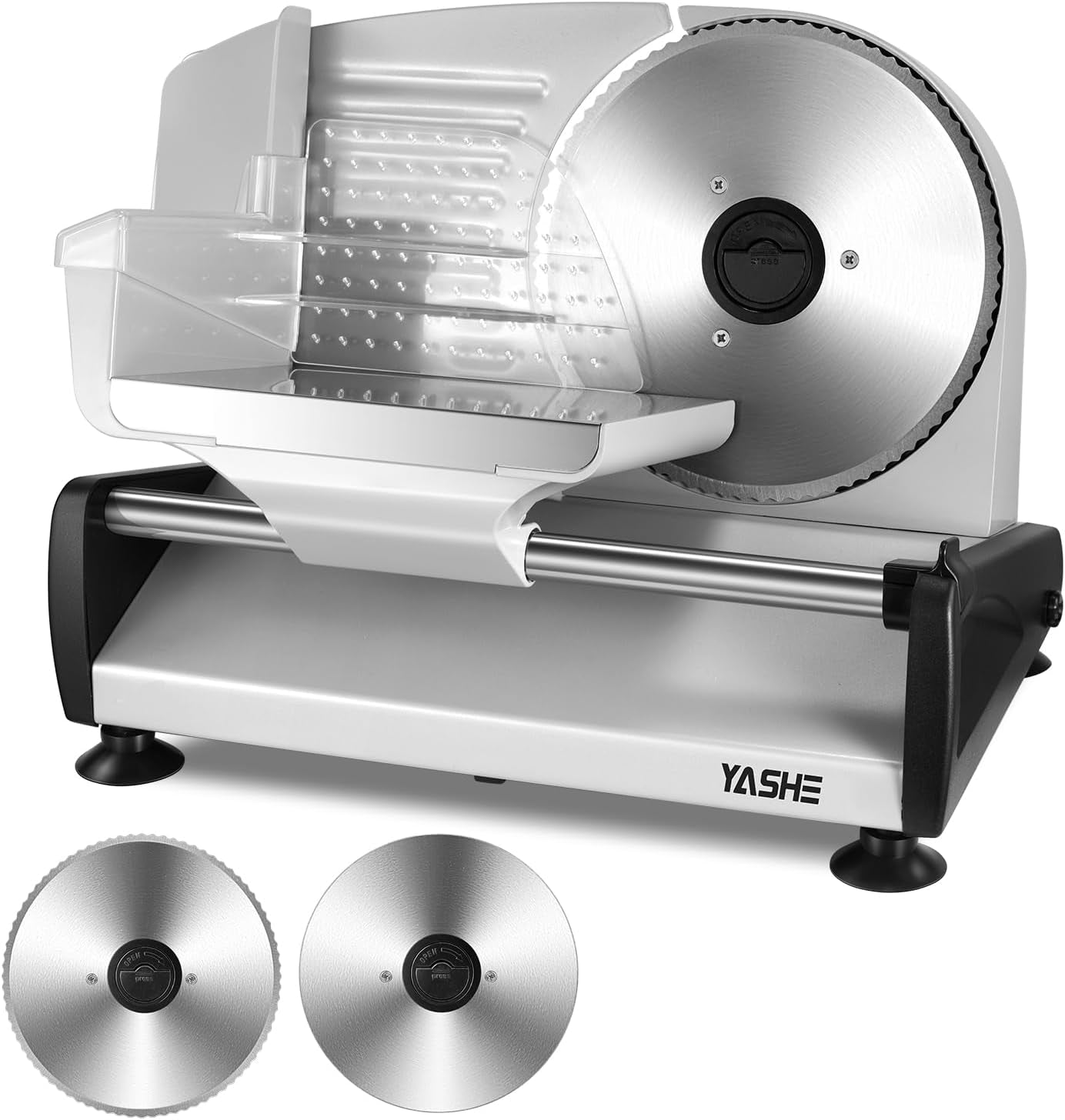 YASHE SL-518, Brotschneider, 2 abnehmbare Klingen, einstellbare Dicke 0 - 15 mm Aktenvernichter und Schneidemaschinen Naty Shop Standardtitel