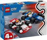 LEGO City F1 Williams Racing und Haas F1 Racing Cars – Formel-1-Spielzeug mit baubaren Autos und 2 Rennfahrer-Minifiguren – Kleine Geschenkideen für Jungen und Mädchen ab 4 Jahren 60464 Bausets Beuche den LEGO-Store