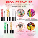 5 Farben Temporäre Haarfarbe für Kinder, waschbare Farbe, Mascara, Haarkreide, Salon-Haarfarbe, Naty Shop