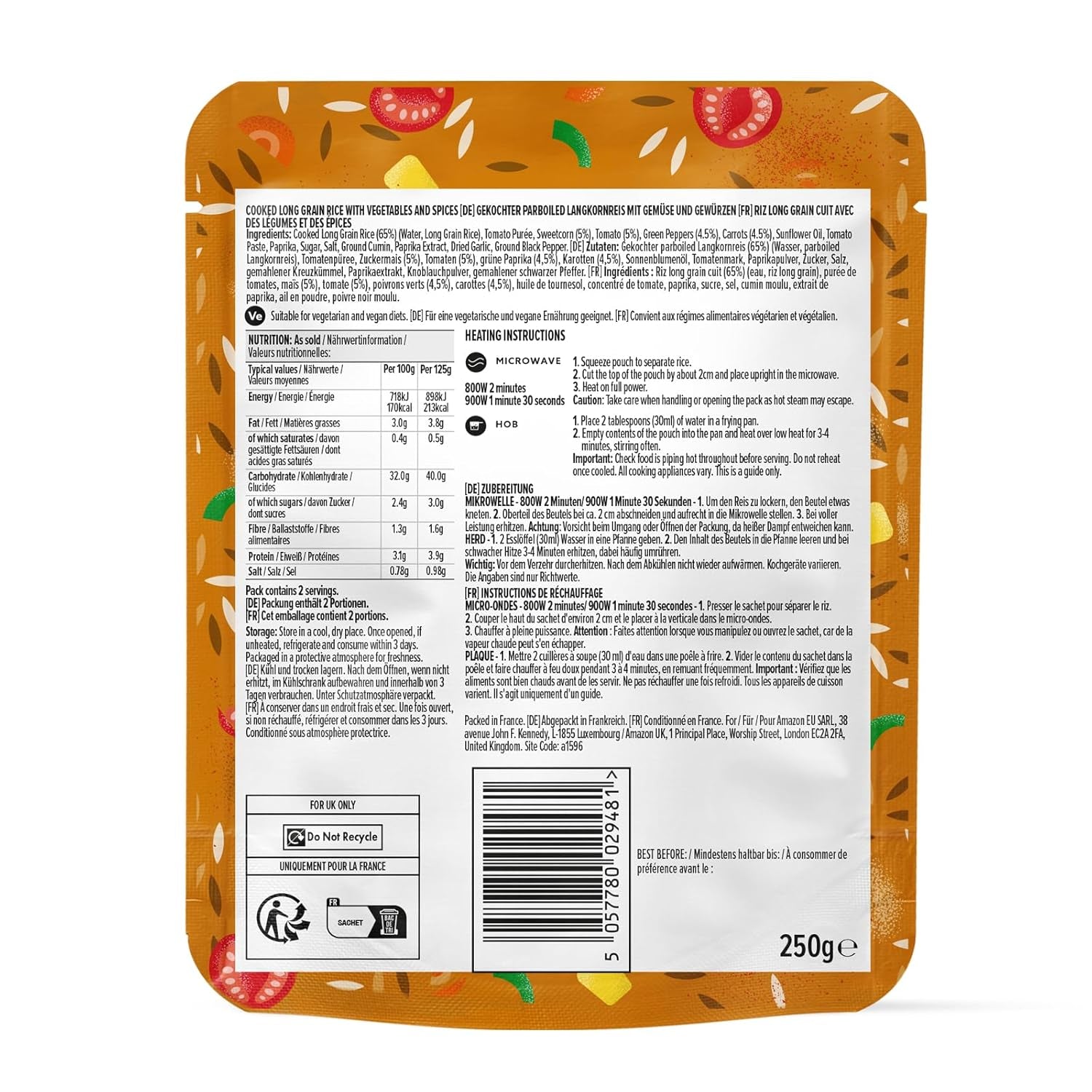 Reis nach mexikanischer Art von Amazon, 250g