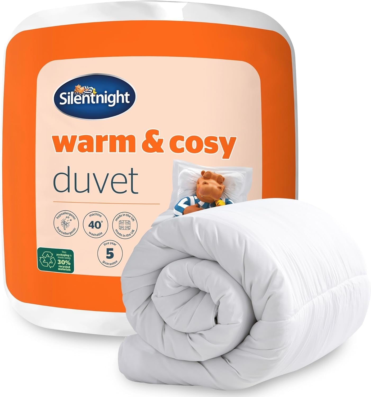 Silentnight warme und gemütliche Bettdecke – 15 Tog – Einzelbett 135 x 200 cm Bettdecken und Steppdecken Naty Shop Einzelbett 15 Tog