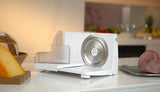 Emerio Allesschneider „Made in EU“ MS-125000, Edelstahlklinge hergestellt in Deutschland, verstellbar 0-17 mm, 100 W Aktenvernichter und Allesschneider Naty Shop