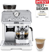 De'Longhi La Specialista Arte EC9155.MB Siebträger-Espressomaschine mit Mahlwerk, 8 Mahlgradeinstellungen, 15 bar Druck, 3 Temperatureinstellungen, Milchaufschäumer, 1550 W, 1,7 l Tank, Edelstahl/Schwarz, inklusive Barista-Kit