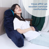 INFANZIA Lesekissen mit Armlehnen, Memory-Schaum, ergonomische Unterstützung für Sofa und Bett, Marineblau