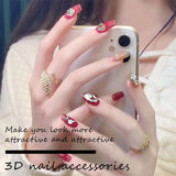 50 Stück Gold Nail Charms, 3D Shiny Nail Art Charms, Glitzersteine ​​​​Nägel Perle Legierung Nagel, Schmetterling Strasssteine ​​​​Nägel Charms, DIY Nail Art Zubehör, Für Mädchen Frauen