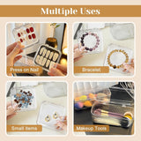 INMORVEN Nagel-Aufbewahrungsbox-Set – 14 transparente Nagelboxen + 1 große Box und 60 Klebescheiben – ideal für die Aufbewahrung von künstlichen Nägeln, Gel-Nagelzubehör und Nagellack (14 Stück in einer Schicht).