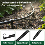 GARDENIX AquaPIN Gartenschlauchanker, 50 Stück, Erdspieß, Befestigungsanker für Tropfschlauch, Bewässerungsschlauch, Verbindungsgabel