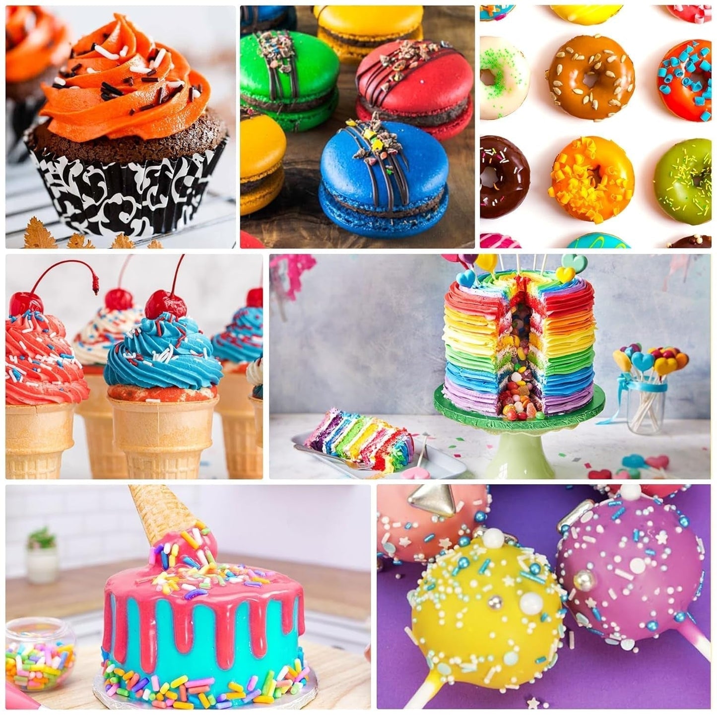 Fettlösliche Lebensmittelfarbe Für Schokolade - 60Ml Ölbasis Lebensmittelfarben Für Fondant, Torten Dekoration, Backen - Flüssige Lebensmittelfarbe Für Kakaobutter, Buttercreme, Kuchen (Schwarz) Naty Shop