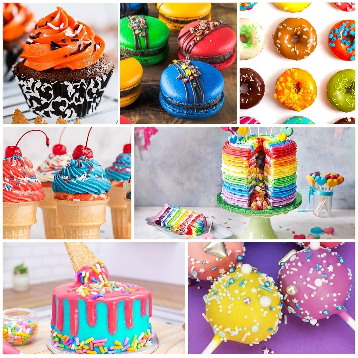 Fettlösliche Schokoladen-Lebensmittelfarbe – 12 Farben, ölbasierte Lebensmittelfarbe für Fondant, Kuchendekoration, Backen – flüssige Lebensmittelfarbe für Kakaobutter, Buttercreme, Kuchen – je 10 ml
