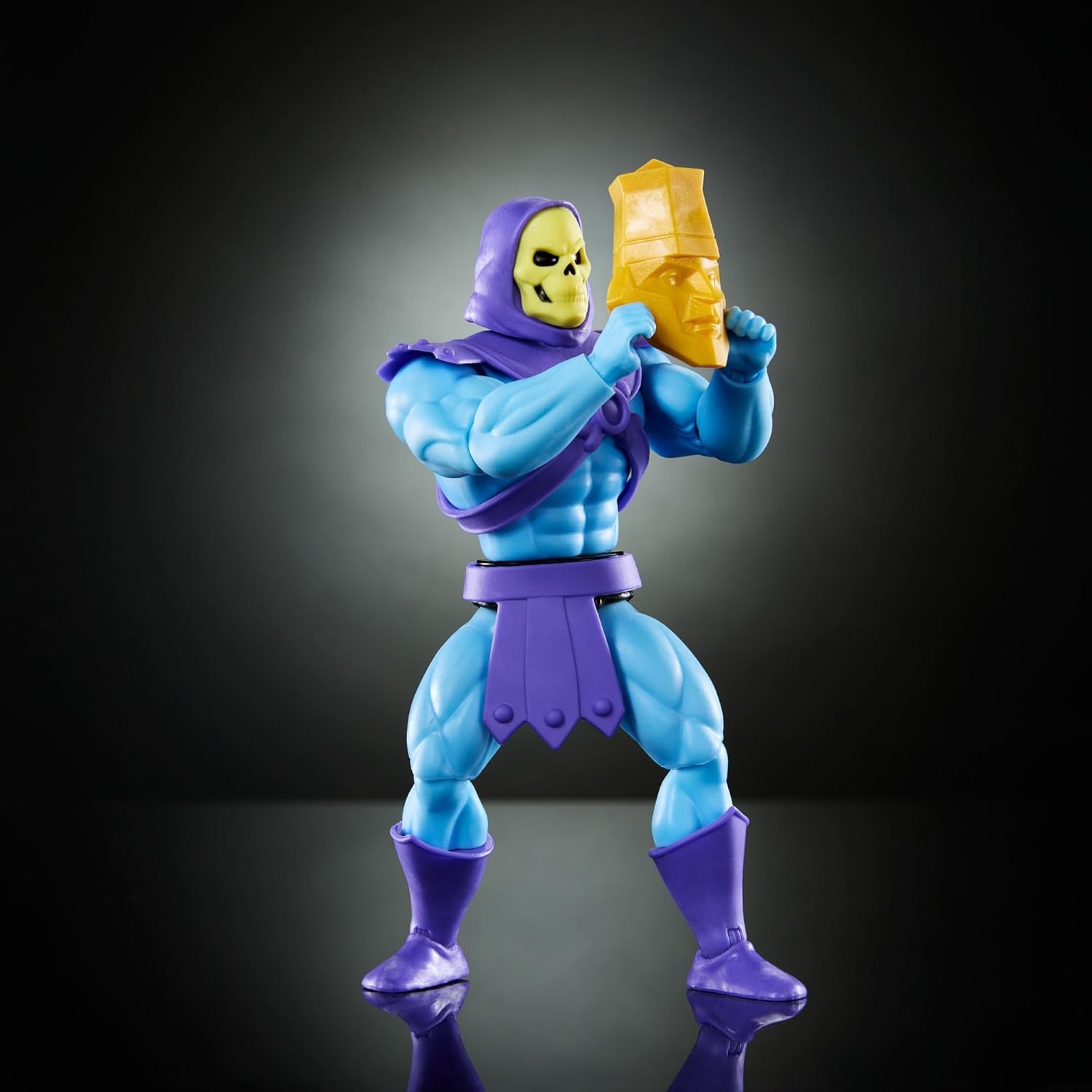 Masters of the Universe Origins Spielzeug, Skeletor-Figur aus der Cartoon-Sammlung, Bösewicht stehend ca. 14 cm mit Rüstung, Stab, Schwert und 2 Masken, HYD24 Actionfiguren Naty Shop