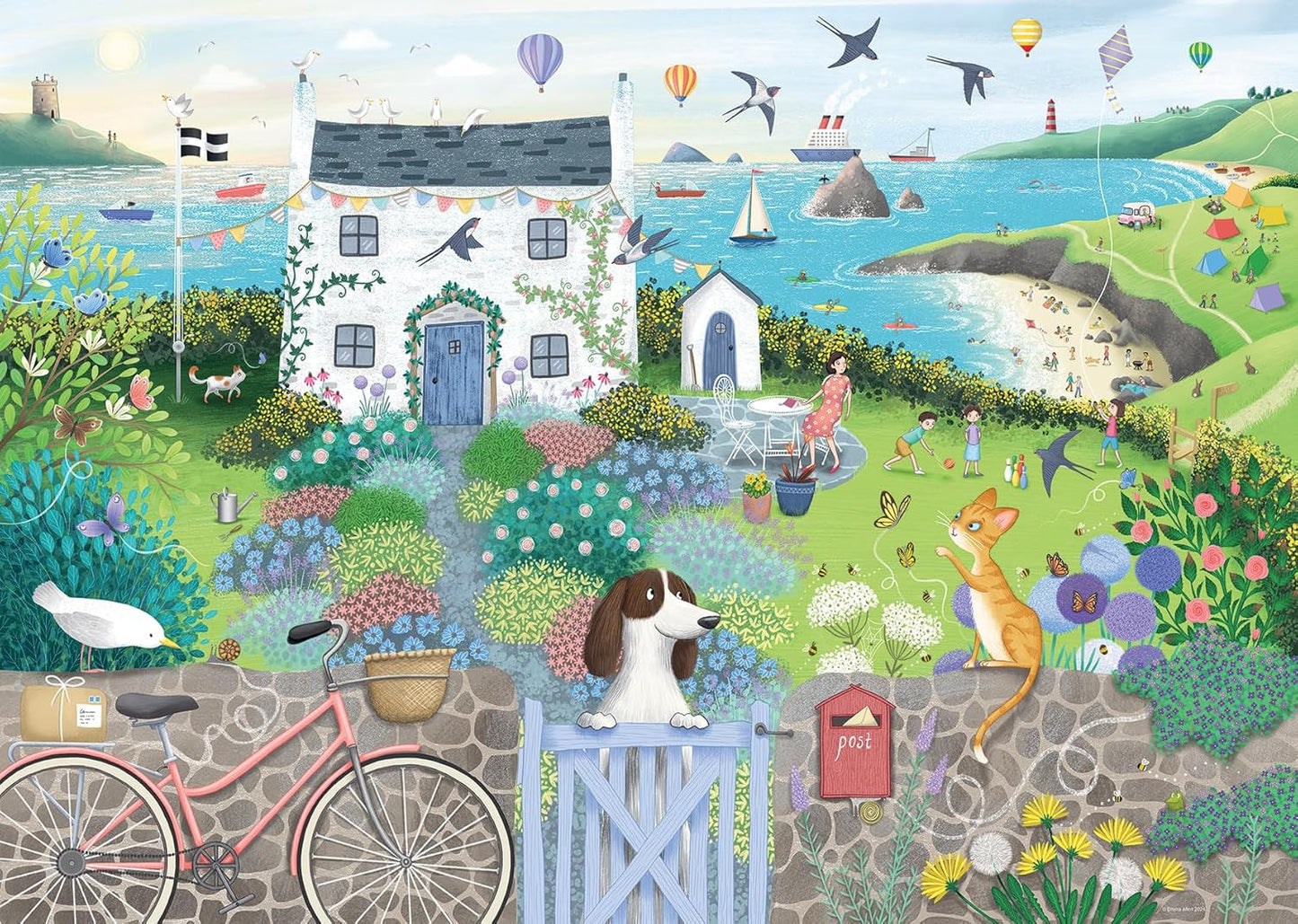 Ravensburger Puzzle 12001104 – Coastal Cottage – 1000 Teile Puzzle für Erwachsene und Kinder ab 14 Jahren. Puzzle Naty Shop. Neues Design