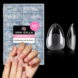 Ballerina-Gel-Nagelspitzen, 216 Stück, 12 Größen, weiche Gel-Nagelspitzen, vollständige Abdeckung, Nagelverlängerungs-Set, halbmatt, DIY, Heimkunst