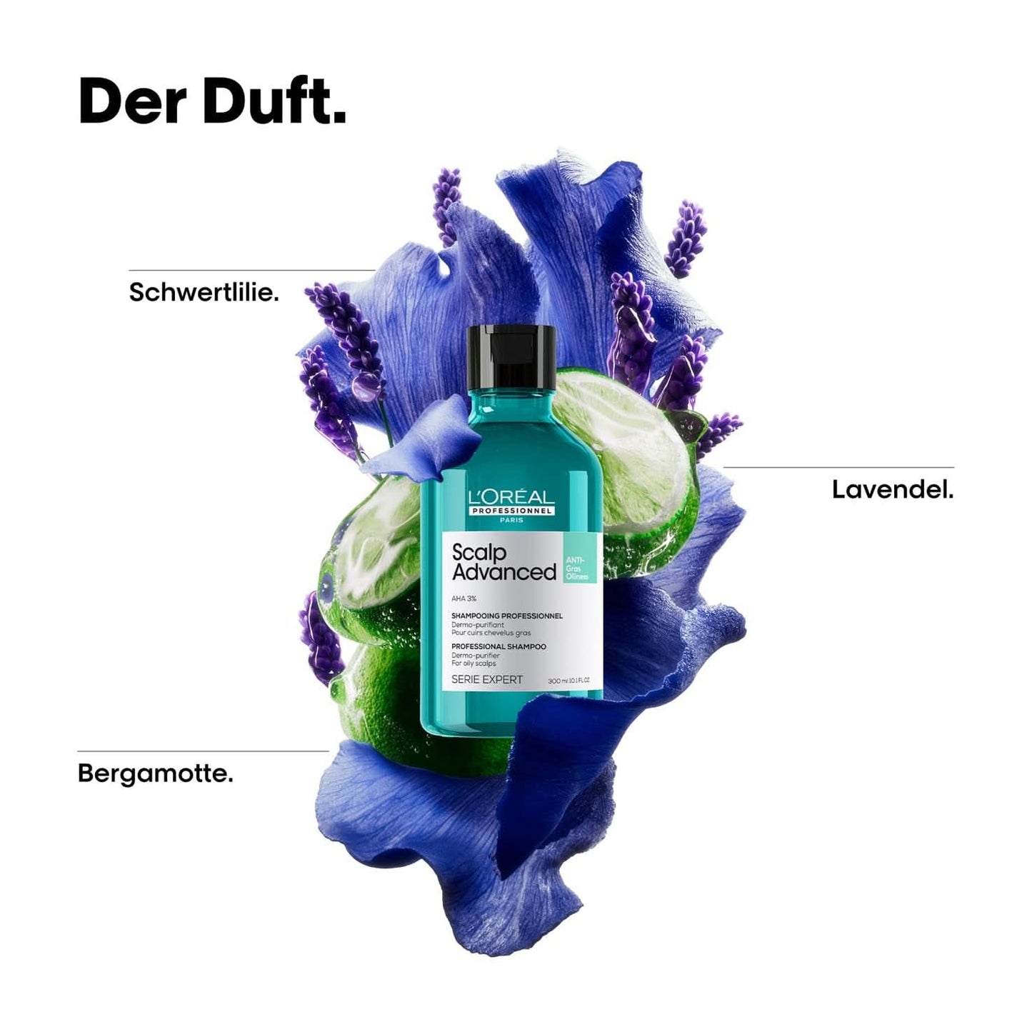 L'Oréal Professionnel Reinigungsshampoo für fettige Kopfhaut, 300 ml, Naty Shop Dusche und Bad