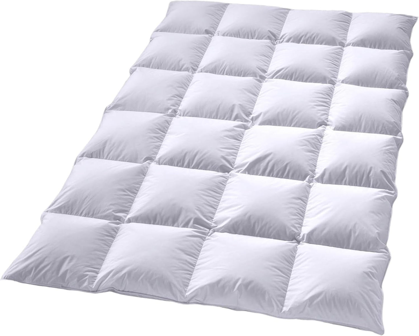 Daunendecke Billerbeck Martina® - Bettdecke 135 x 200 cm - Bettdecke für alle Jahreszeiten - Für Allergiker geeignet - 90 % Gänsedaunen, 10 % Gänsefedern - Weiß Bettdecken und Steppdecken Naty Shop
