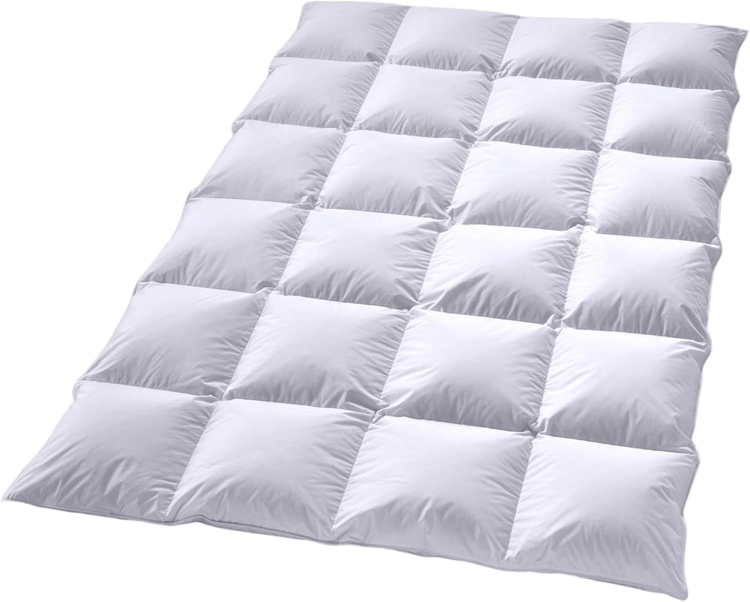 Daunendecke Billerbeck Martina® - Bettdecke 135 x 200 cm - Bettdecke für alle Jahreszeiten - Für Allergiker geeignet - 90 % Gänsedaunen, 10 % Gänsefedern - Weiß Bettdecken und Steppdecken Naty Shop