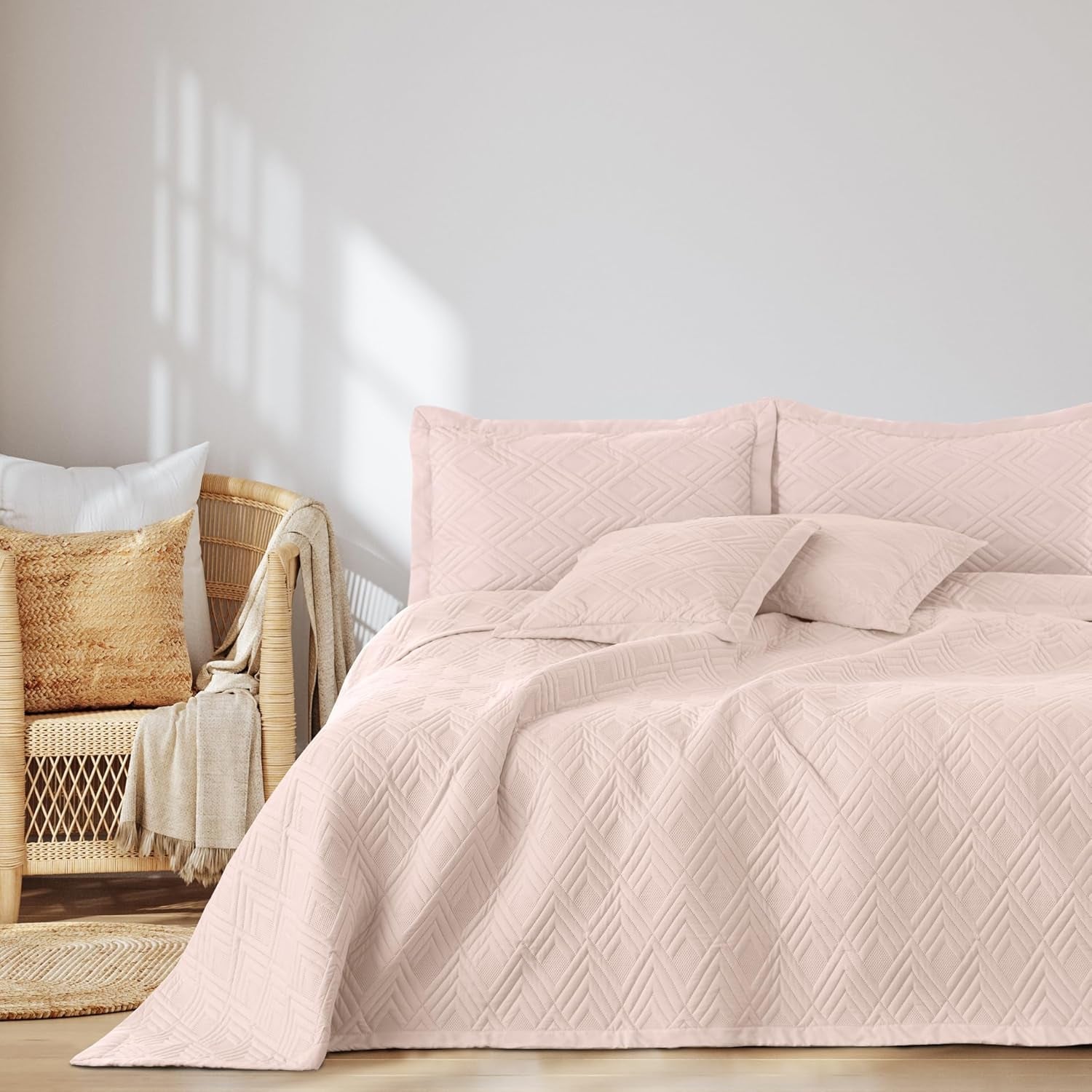 Ameliahome Tagesdecke 170 x 210 cm, zweiseitige Tagesdecke, Ultraschall-Steppung, Polyester, Ophelia, dunkelgrün, Betten und Decken. Besuchen Sie den AmeliaHome-Store Ophelia Puderrosa, 200 x 220 cm